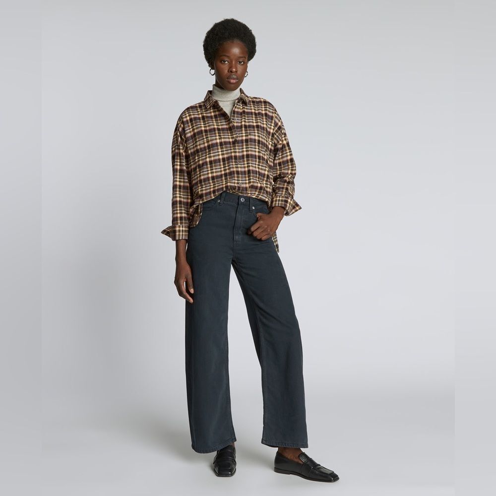 Everlane NWT The Boxy Plaid Flannel Size Small - Picture 5 of 12